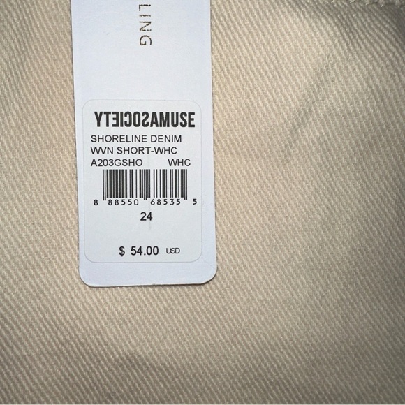 Amuse Society  Womens Shoreline Denim Woven Short‎ Size 24 Y2K Beach Frayed Hem - Picture 3 of 12